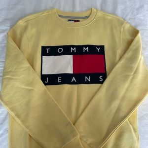 TOMMY JEANS SWEATSHIRT YELLOW SMALL MEN